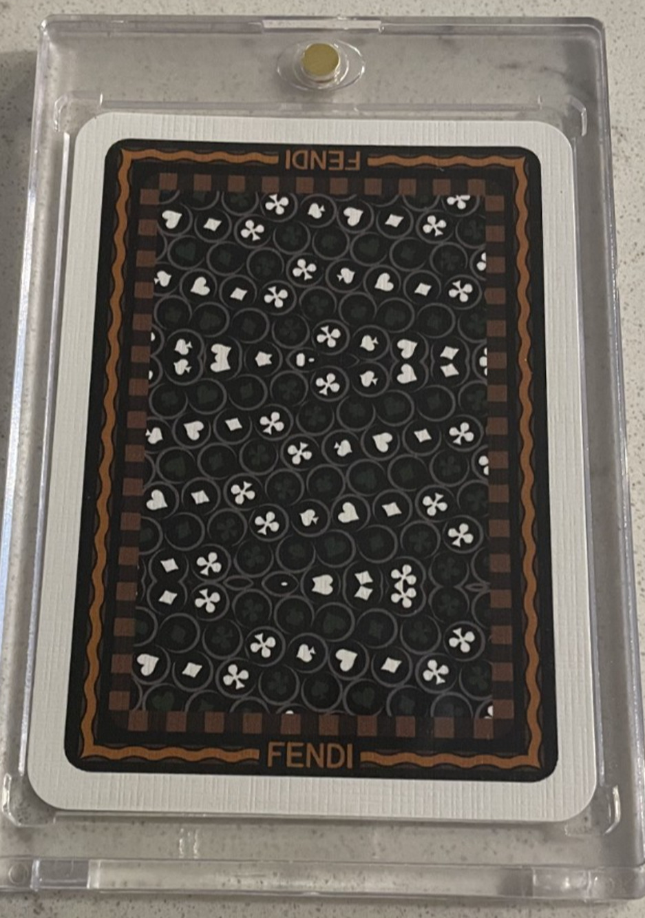 Fendi Playing Card Hearts In Display Case